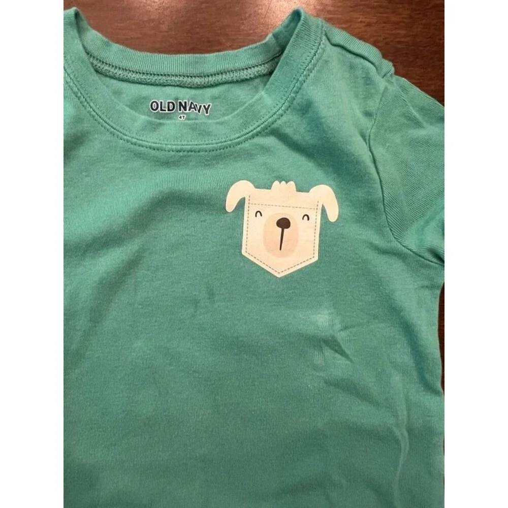 Toddler Boys Girls 2Piece Pajama Set Dog Puppy Size 4T Green